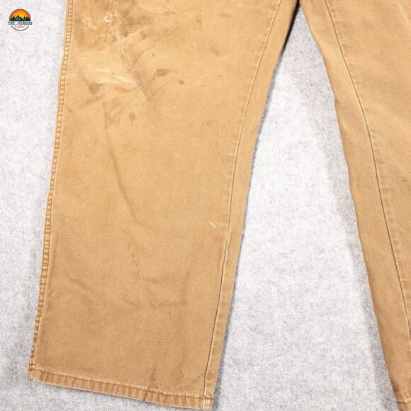 Dickies Work Pants Brown Cotton Flat Front Straight Leg Big & Tall Men's 50x30 - Picture 12 of 13